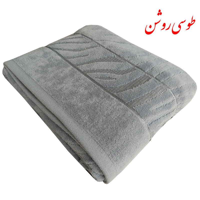 حوله حمام نساجی هنر یزد مدل tiger سایز 150×90 سانتی متر