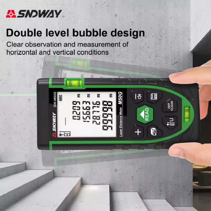 متر لیزری سندوی مدل SW-M50G برد 50 متر
