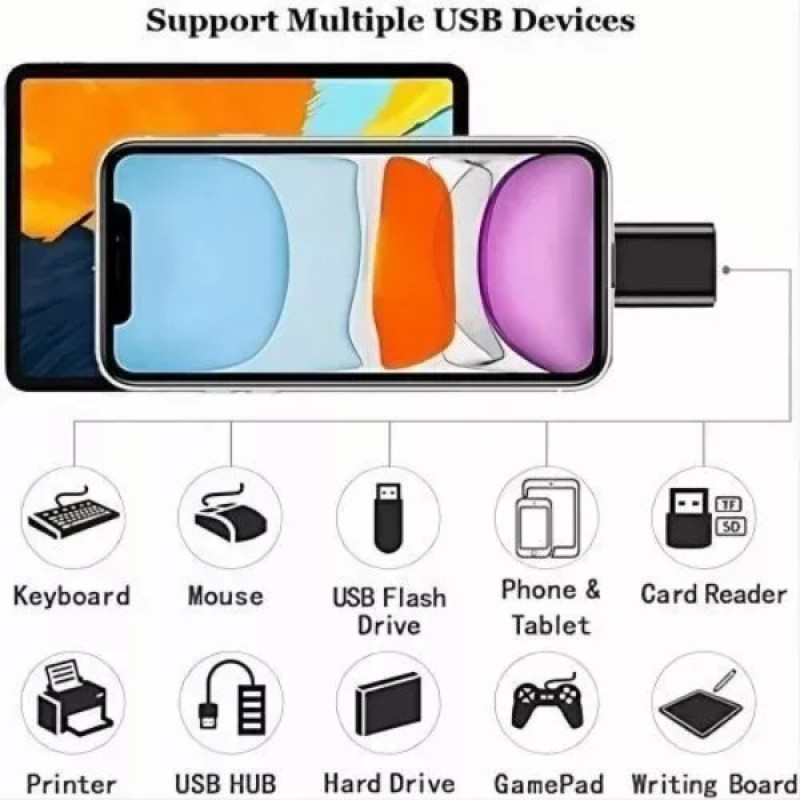 مبدل OTG لایتنینگ به USB_C مدل TAD_692