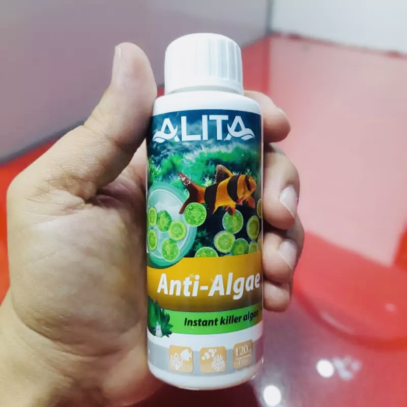 محلول ضدجلبک آکواریوم آلیتا مدل Anti Algae حجم 120 میلی‌لیتر