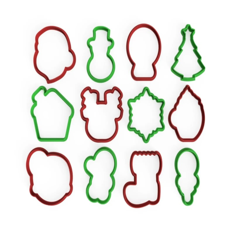 کاتر شیرینی پزی مدل christmas بسته 12 عددی