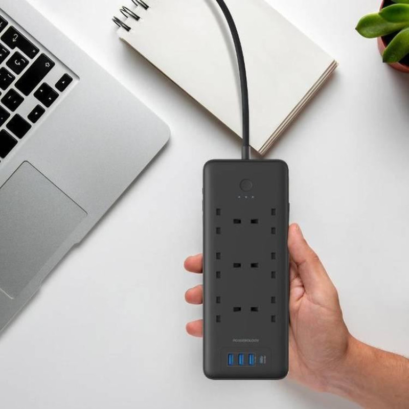 چندراهی برق پاورولوجی مدل هوشمند Multi-Port Smart Power Strip PD 30W