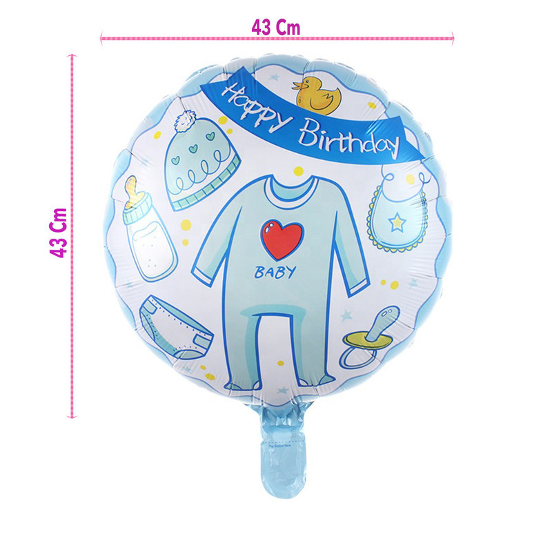 بادکنک فویلی لاکی بالونز مدل happy birthday طرح نوزاد پسر
