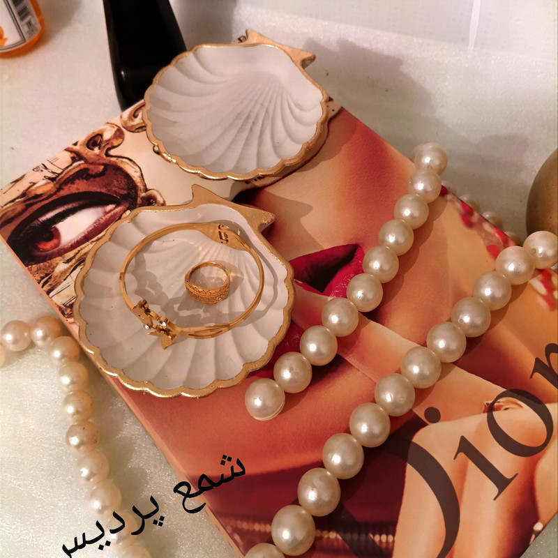 دکوری مدل جاجواهری صدف بسته 2 عددی