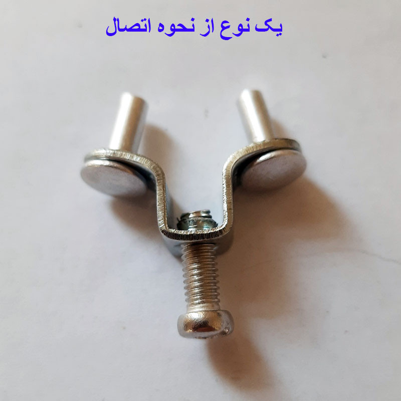 پرچ دستگیره قابلمه و تابه مدل فلزی بسته 50 عددی