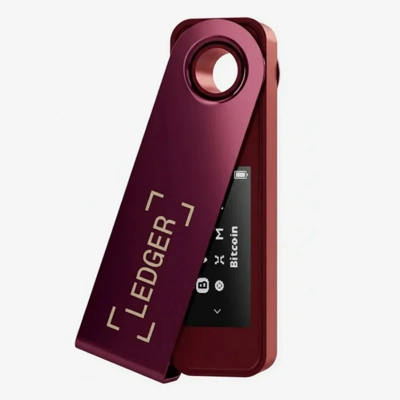 کیف پول سخت افزاری لجر مدل نانو اس پلاس طرح Crimson Magenta