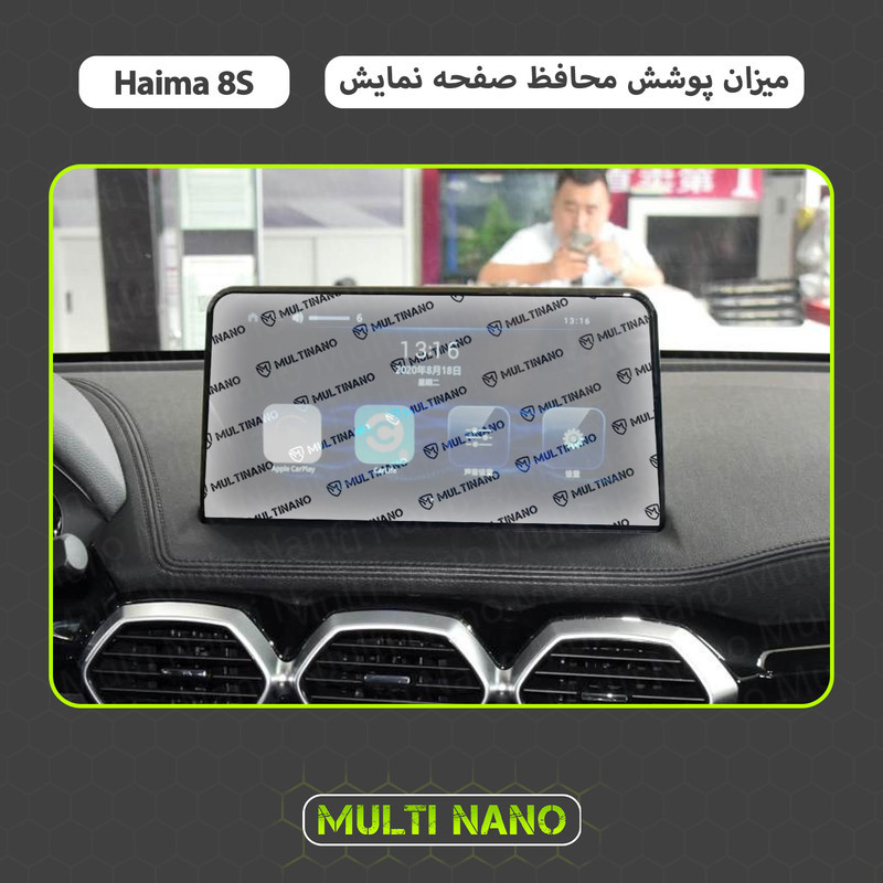 محافظ صفحه نمایش آنتی رفلکس مانیتور خودرو مولتی نانو مدل X-S1M مناسب برای هایما 8s