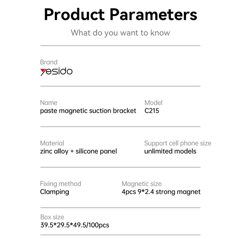 پایه نگهدارنده گوشی موبایل یسیدو مدل C215