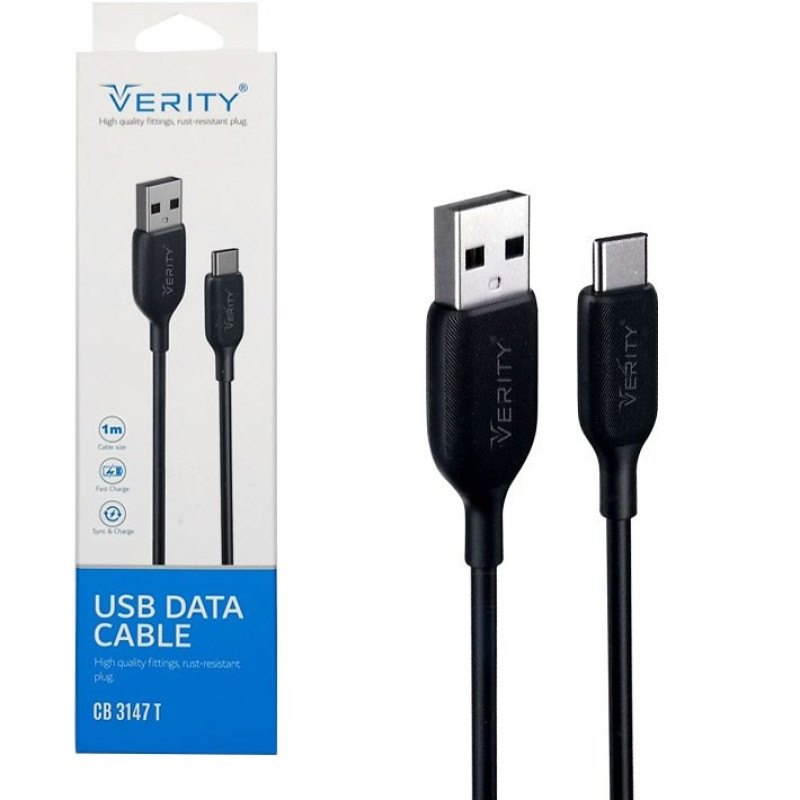 کابل تبدیل USB به  USB-C وریتی مدل CB-3148طول1متر