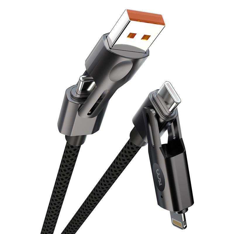 کابل تبدیل USB-A  USB-C به USB-C لایتنینگ تسکو مدل TCPD 711 طول 1.2 متر