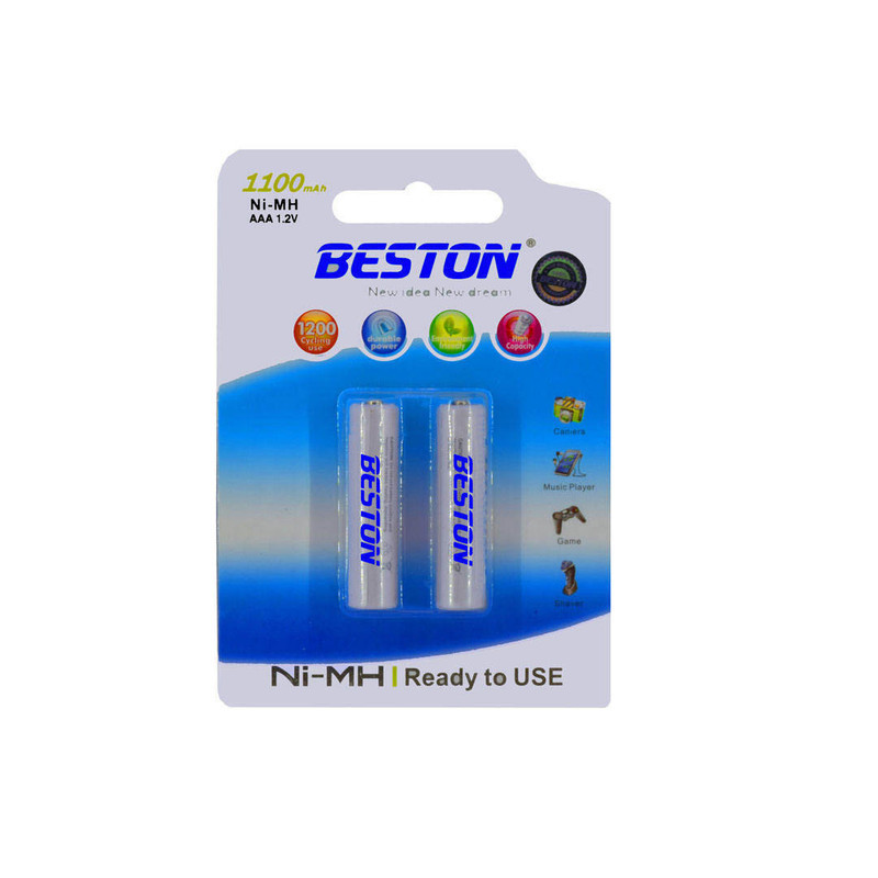 شارژر باتری بستون مدل BST-C906W به همراه باتری نیم قلمی بسته 2 عددی