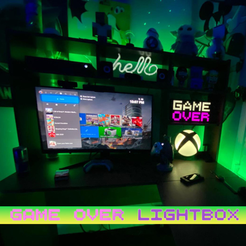 چراغ رومیزی مدل گیمینگ 8 بیت طرح GAME OVER