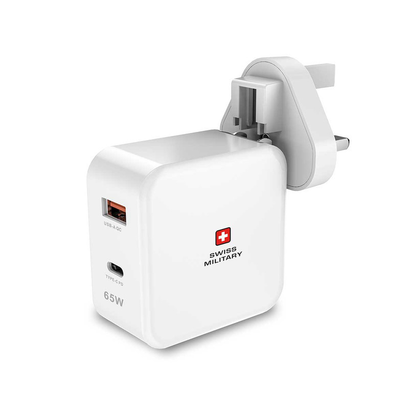 آداپتور شارژر 65 وات سوییس میلیتری مدل Power Station به همراه مبدل برق
