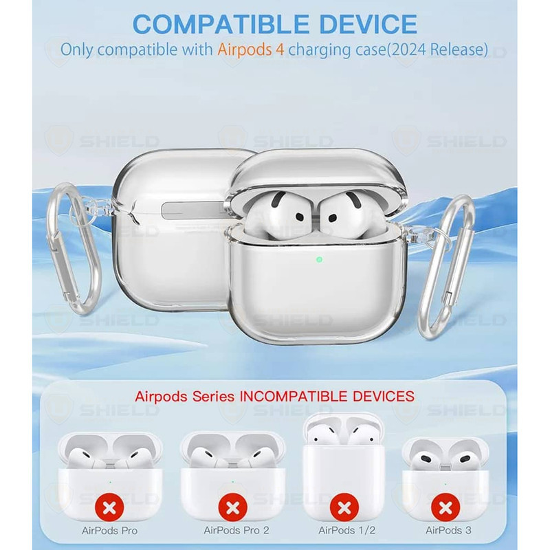 کاور آلتیمیت شیلد مدل Clear-UL مناسب برای کیس اپل AirPods 4
