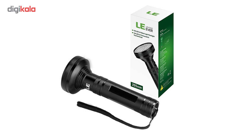 چراغ قوه UV 100 LED ال ای مدل بلک لایت