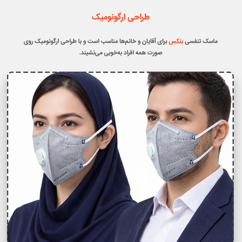 ماسک تنفسی بنکس مدل KP95 بسته 5 عددی