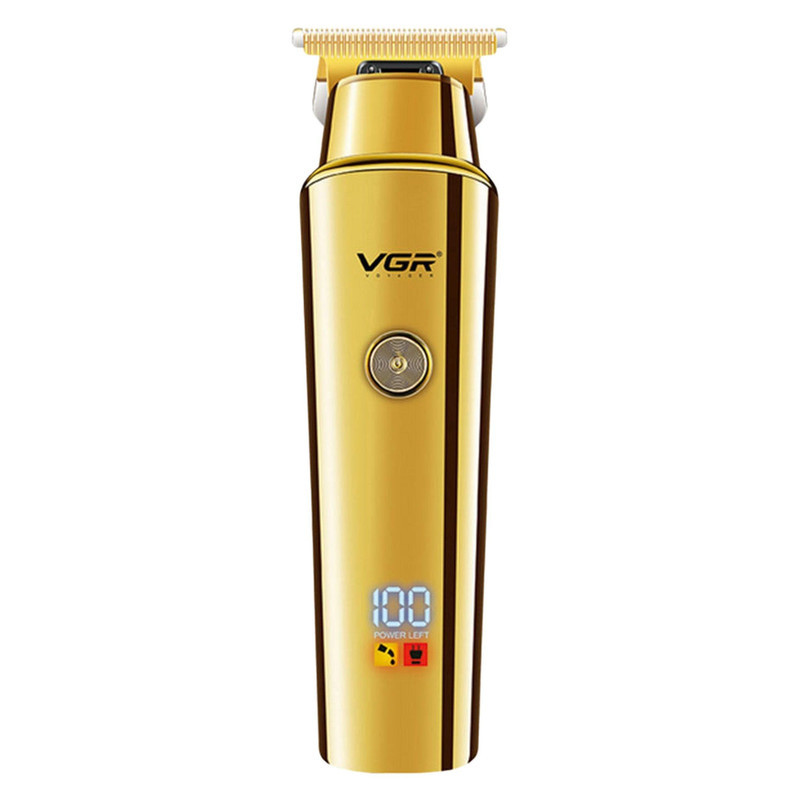 ماشین اصلاح موی سر و صورت وی جی آر مدل V-947 با تیغه استیل ضد زنگ، باتری لیتیوم یونی 2000 میلی‌آمپر، 500 دقیقه استفاده پس از شارژ، طراحی ارگونومیک و قابلیت اصلاح حجم زن