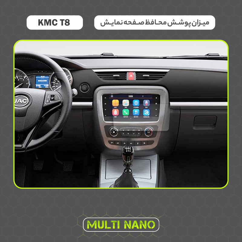 محافظ صفحه نمایش آنتی رفلکس مانیتور خودرو مولتی نانو مدل X-S1M مناسب برای کی ام سی T8