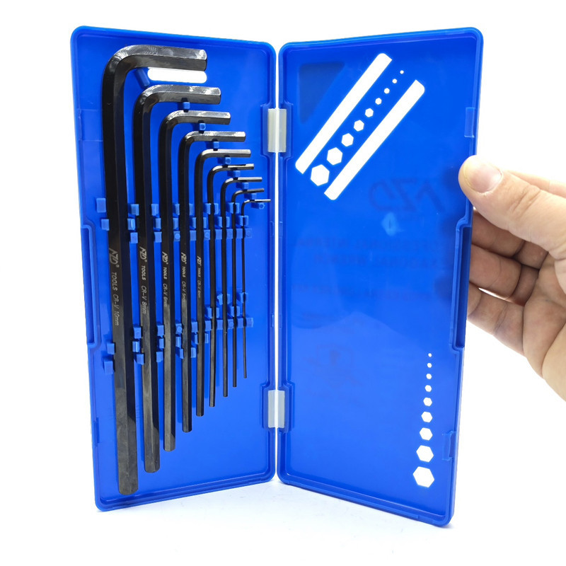 آچار آلن بلند ای زد دی مدل جعبه دار کد CR-V-9PCS مجموعه 9 عددی