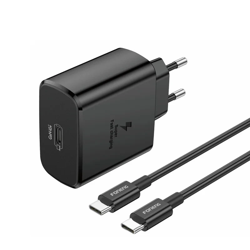 شارژر دیواری 45 وات فوننگ مدل E45 به همراه کابل تبدیل USB-C