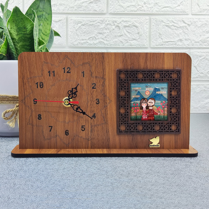 ساعت رومیزی مبین ایده مدل همسرانه B-h72