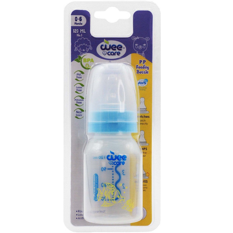 شیشه شیر وی کر طرح ماهی کد B325 گنجایش 120 میلی لیتر