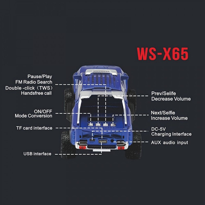 اسپیکر بلوتوثی وستر مدل ماشین هایلوکس کد WS-X65