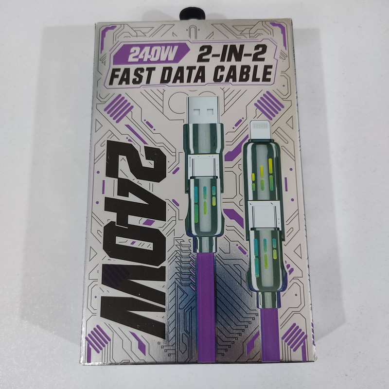 کابل تبدیل USB  USB-C به لایتینگ  USB-C مدل FAST DATA طول 1 متر