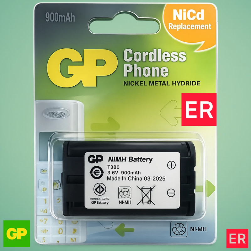 باتری تلفن بی سیم جی پی مدل P104-900mAh