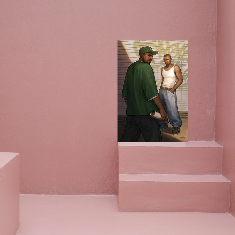 تابلو شاسی مدل گیمینگ جی تی ای GTA SAN ANDREAS سی جی  کد 1211