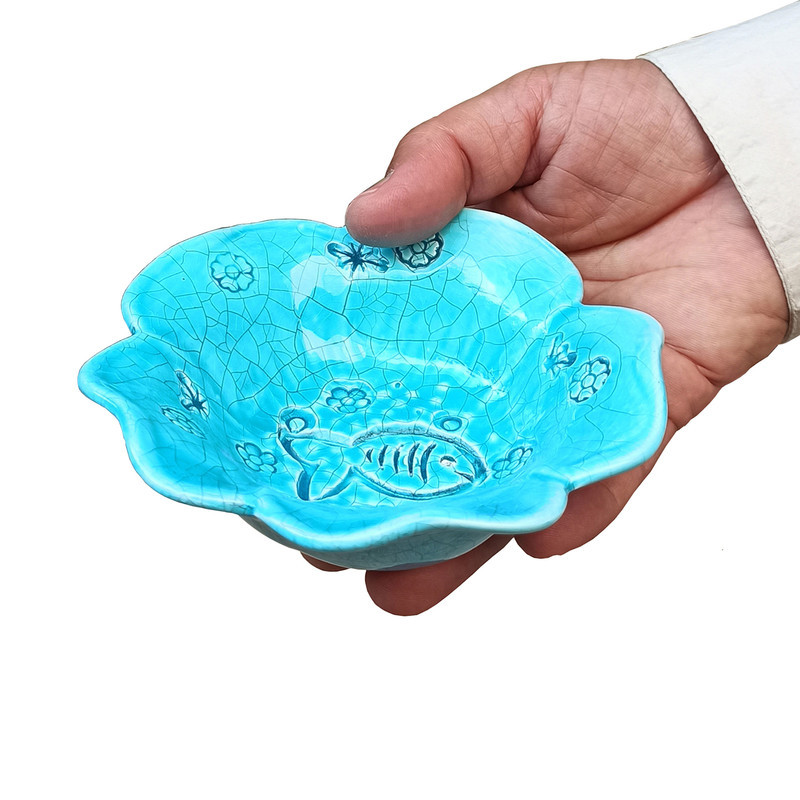 مجموعه ظروف هفت سین 7 پارچه مدل فیروزه ای