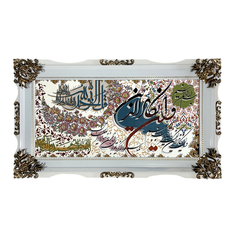 تابلو فرش ماشینی طرح دستبافت مدل وان یکاد کد 8428