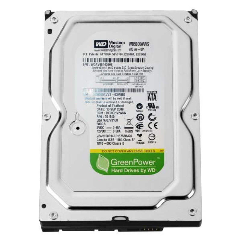 هارد اینترنال وسترن دیجیتال مدلWD5000AVDS ظرفیت 500گیگابایت