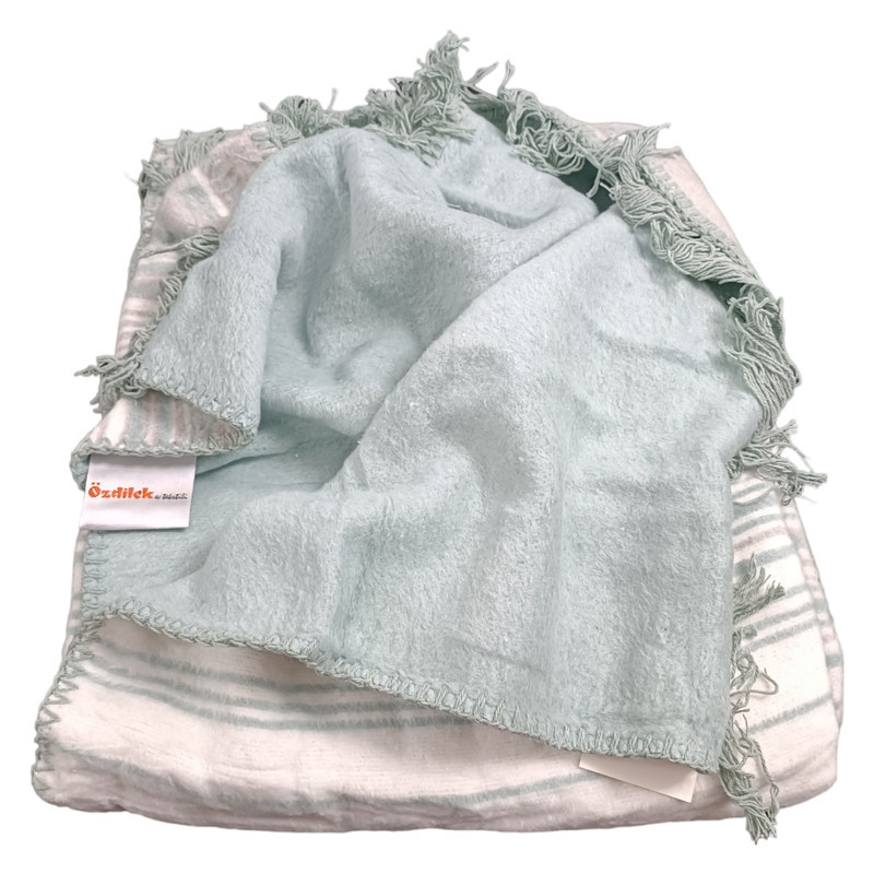 پتو ازدیلک مدل Stripe Mint سایز 170×130 سانتی متر