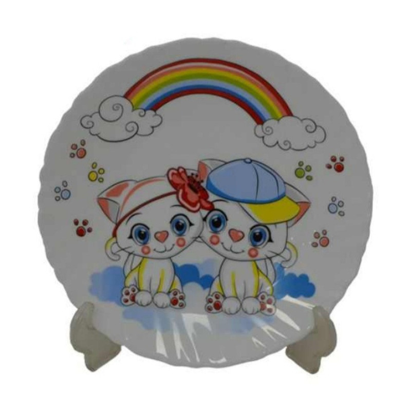 سرویس غذا خوری 5 پارچه پارس اوپال طرح رنگین کمانی کد B660