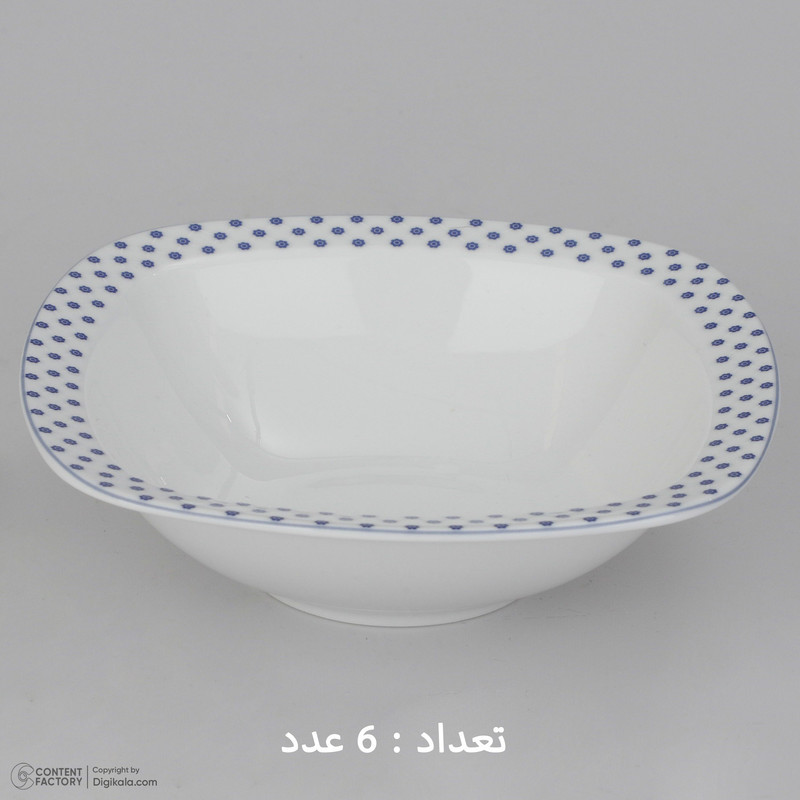 سرویس غذاخوری 27 پارچه چینی زرین ایران مدل کواترو ورنیکا درجه یک