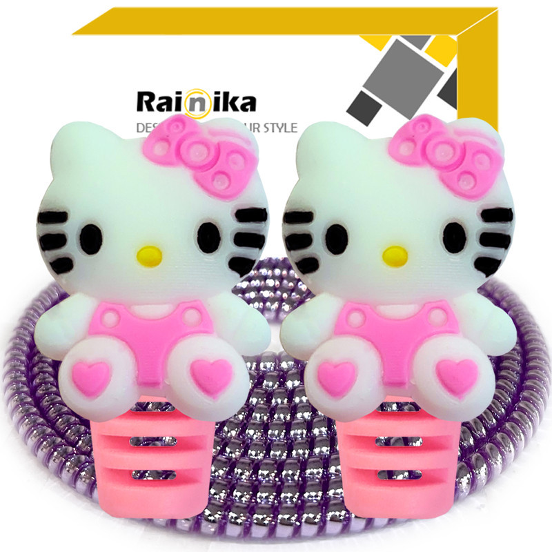 محافظ کابل شارژر رینیکا مدل Hello Kitty BBB B03 مجموعه 3 عددی