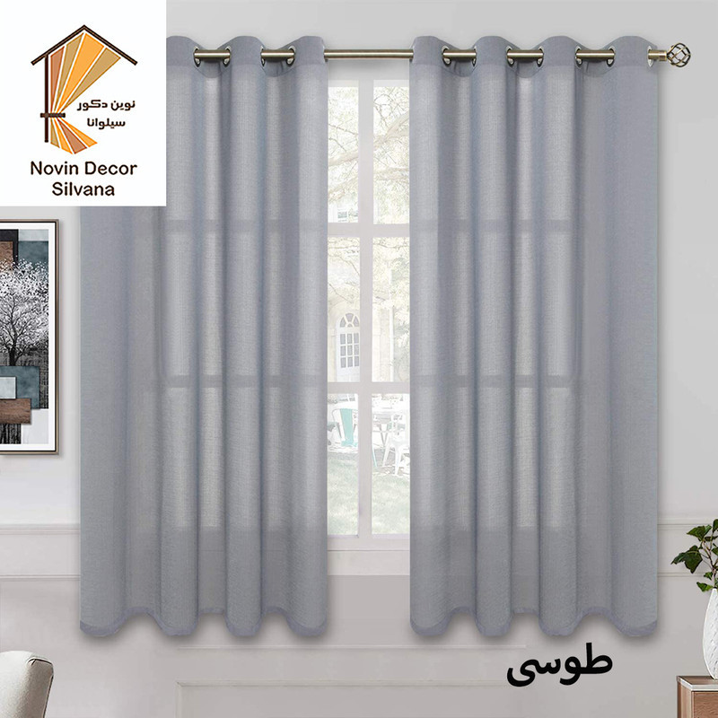 پرده نوین دکور سیلوانا مدل حریر 180 سایز 180 × 140 سانتی متر