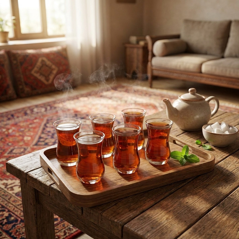 استکان کاوه مدل GOLJAM مجموعه 6 عددی