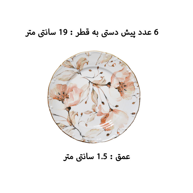 سرویس غذاخوری 29 پارچه 6 نفره اجار مدل Mari Gold
