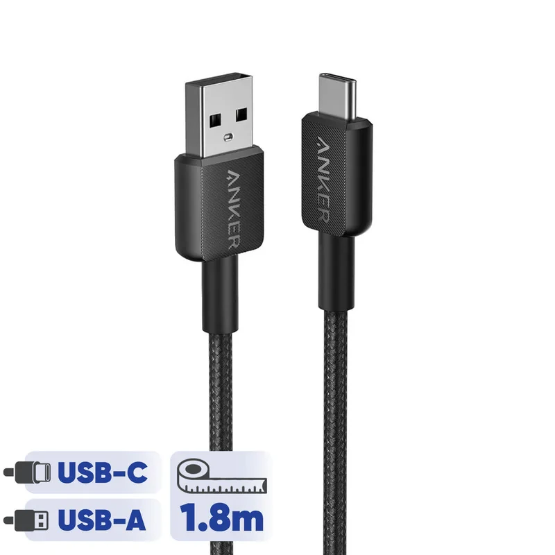 کابل تبدیل USB به USB-C انکر مدل 322A81H6 طول 1.8 متر