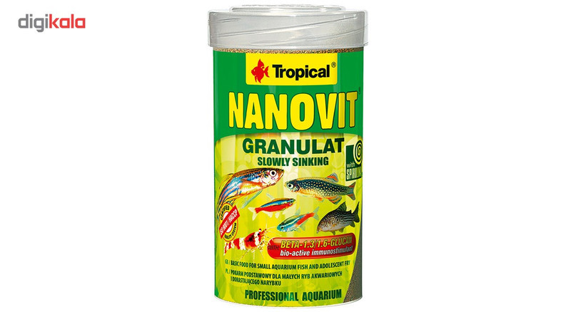 غذای ماهی تروپیکال مدل Nanovit Granulat وزن 70 گرم