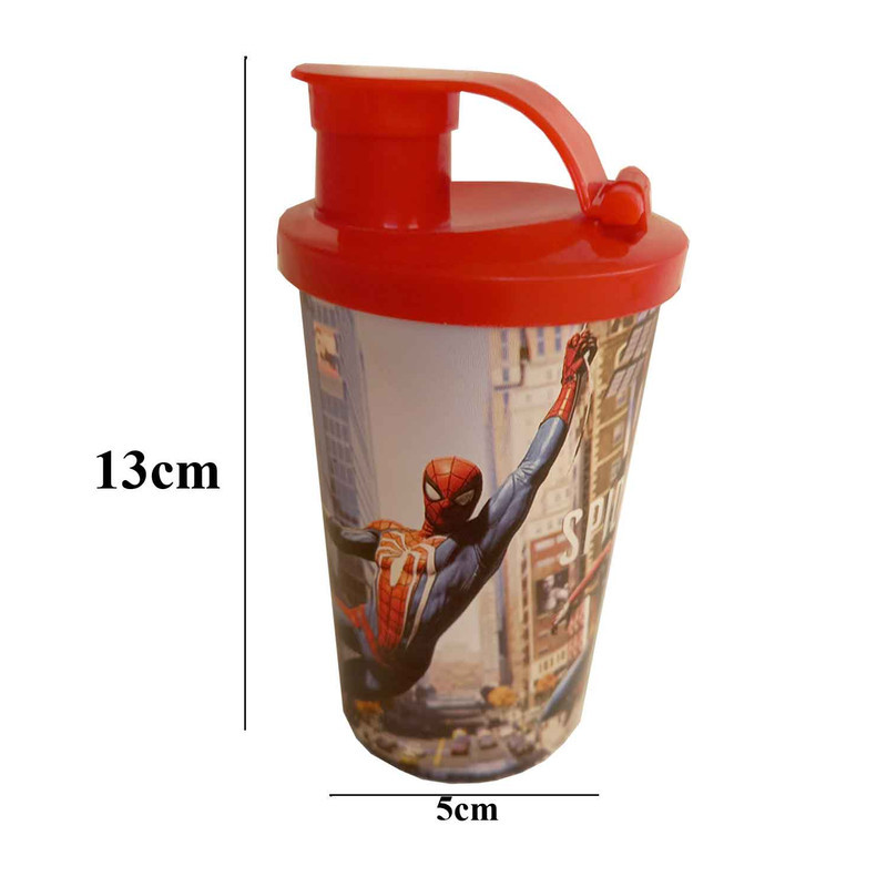 لیوان درب دار کودک طرح مرد عنکبوتی کد SPIDER-5D7