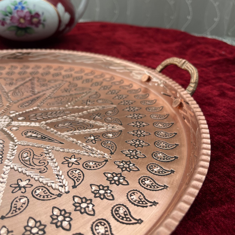 سینی مسی مدل الماس تراش کد31