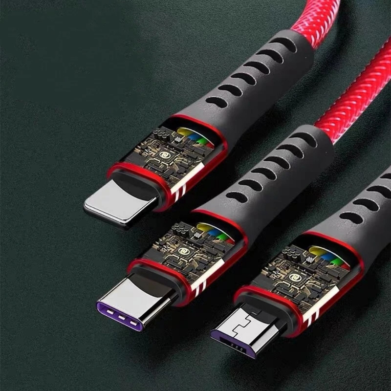 کابل تبدیل USB به micro USB  USB-C  لایتنینگ سمگپرس مدل دیتا پلاس طول یک متر