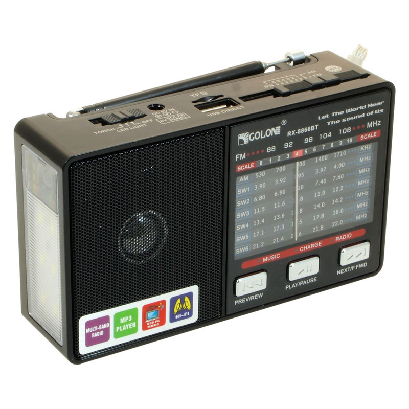 اسپیکر بلوتوثی قابل حمل گولون مدل RX-8866BT