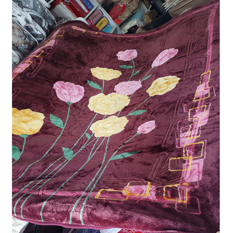 پتو 1 نفره نرمینه بافت مدل نسیم کد 04 سایز 210x155 سانتی‌متر