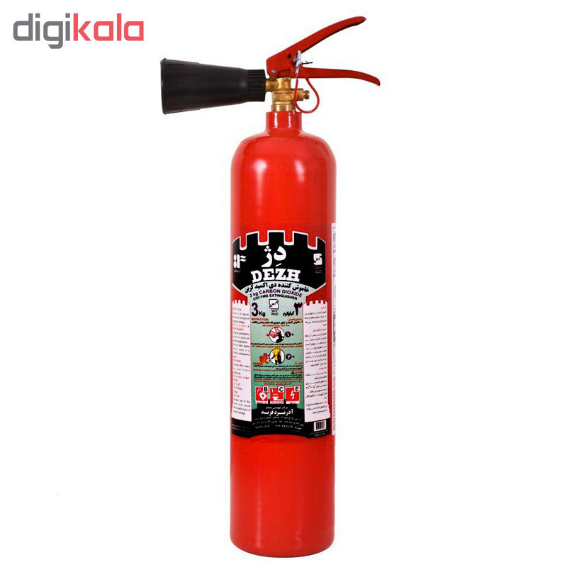 کپسول آتشنشانی CO2 دژ ظرفیت 3 کیلوگرمی