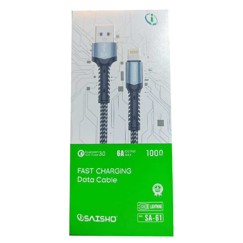 کابل شارژ USB به لایتنینگ آی سایشو مدل SA-61 طول 1 متر