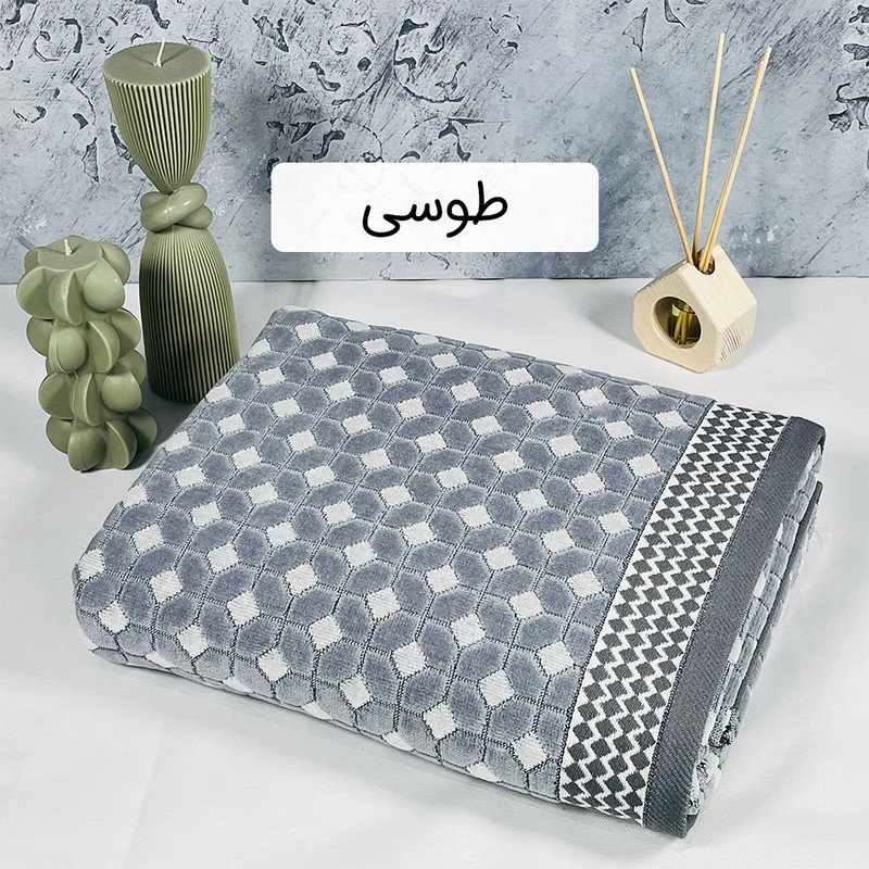 حوله حمام آذرریس طرح کایلا سایز 100×165 سانتی متر